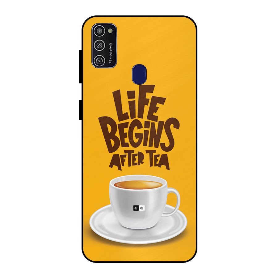 Begins After Tea Metal Back Case for Galaxy M30s