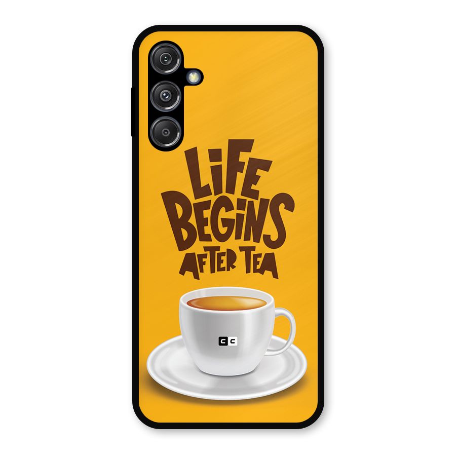 Begins After Tea Metal Back Case for Galaxy M34 5G