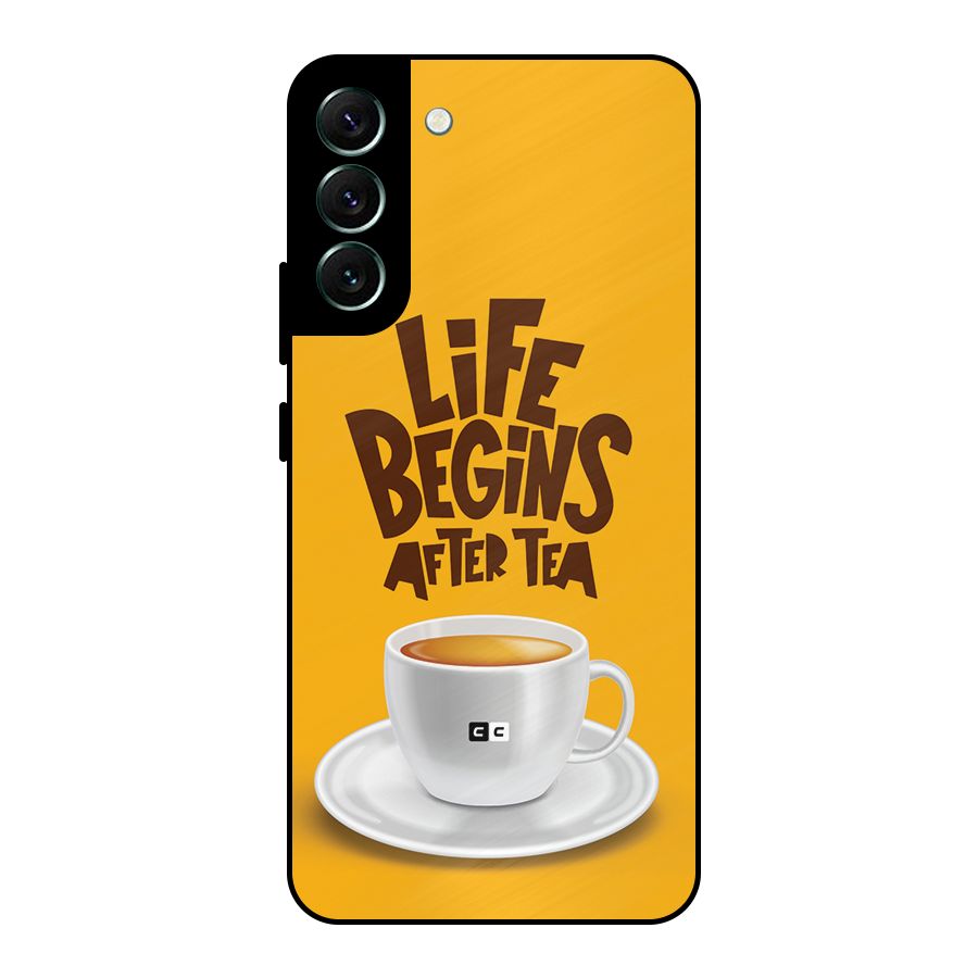 Begins After Tea Metal Back Case for Galaxy S22 Plus 5G