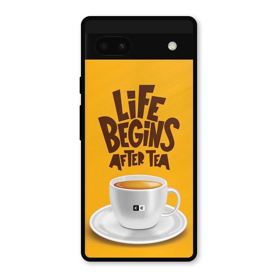 Begins After Tea Metal Back Case for Google Pixel 6a