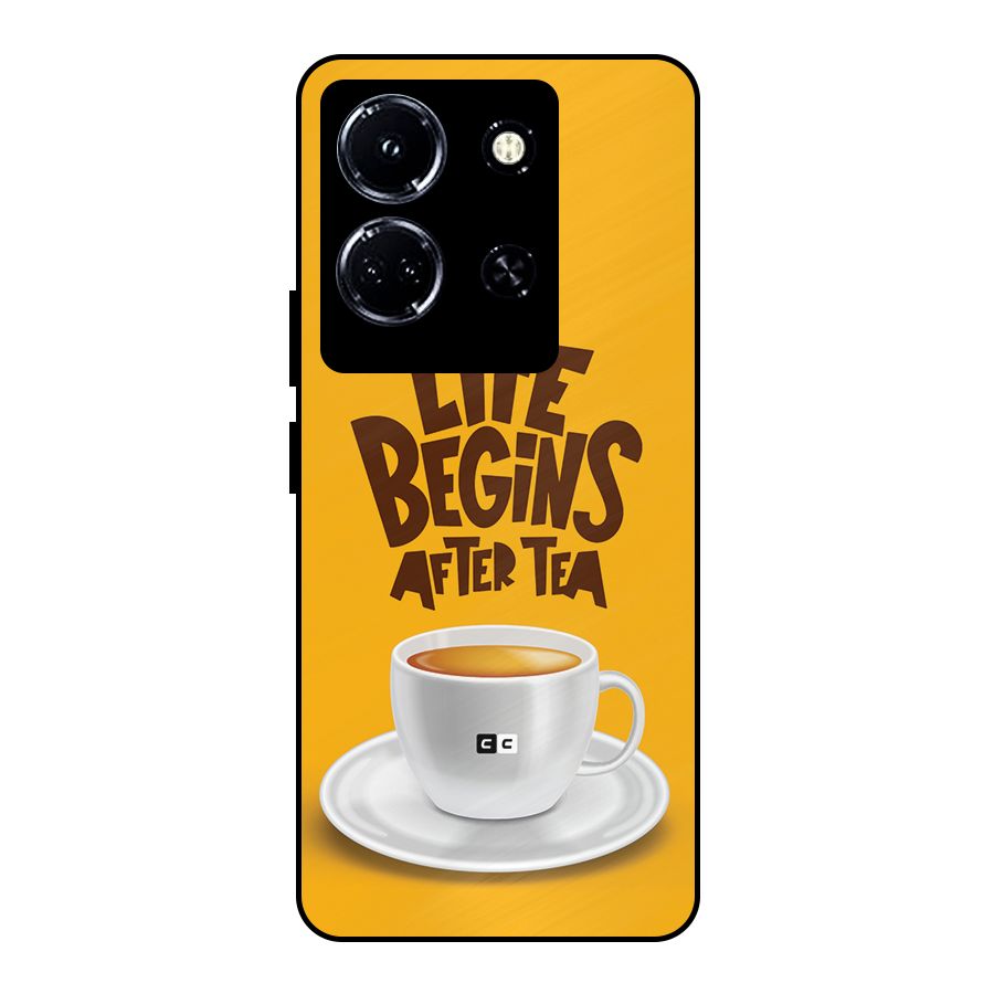 Begins After Tea Metal Back Case for Infinix Note 30 5G
