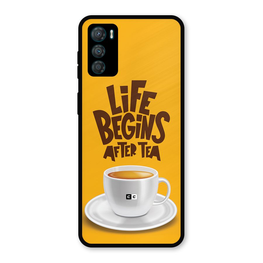 Begins After Tea Metal Back Case for Moto G42