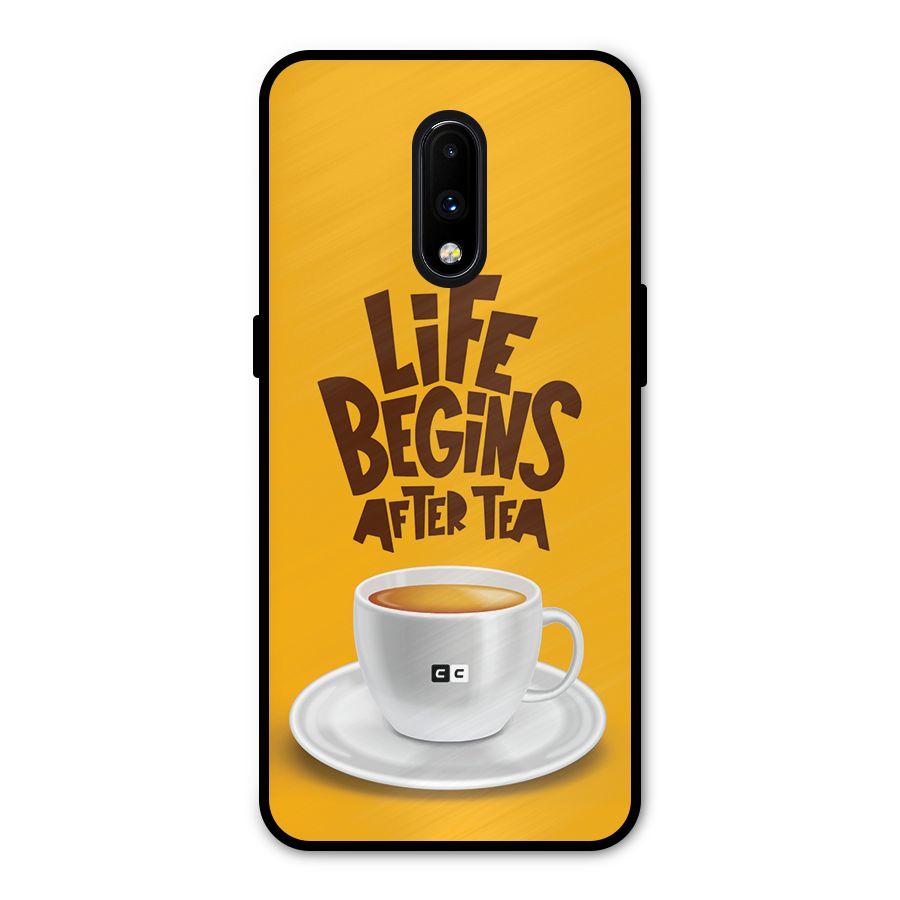 Begins After Tea Metal Back Case for OnePlus 7