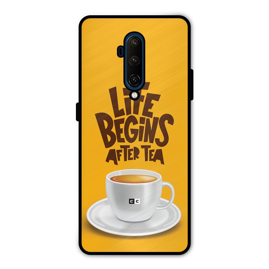 Begins After Tea Metal Back Case for OnePlus 7T Pro