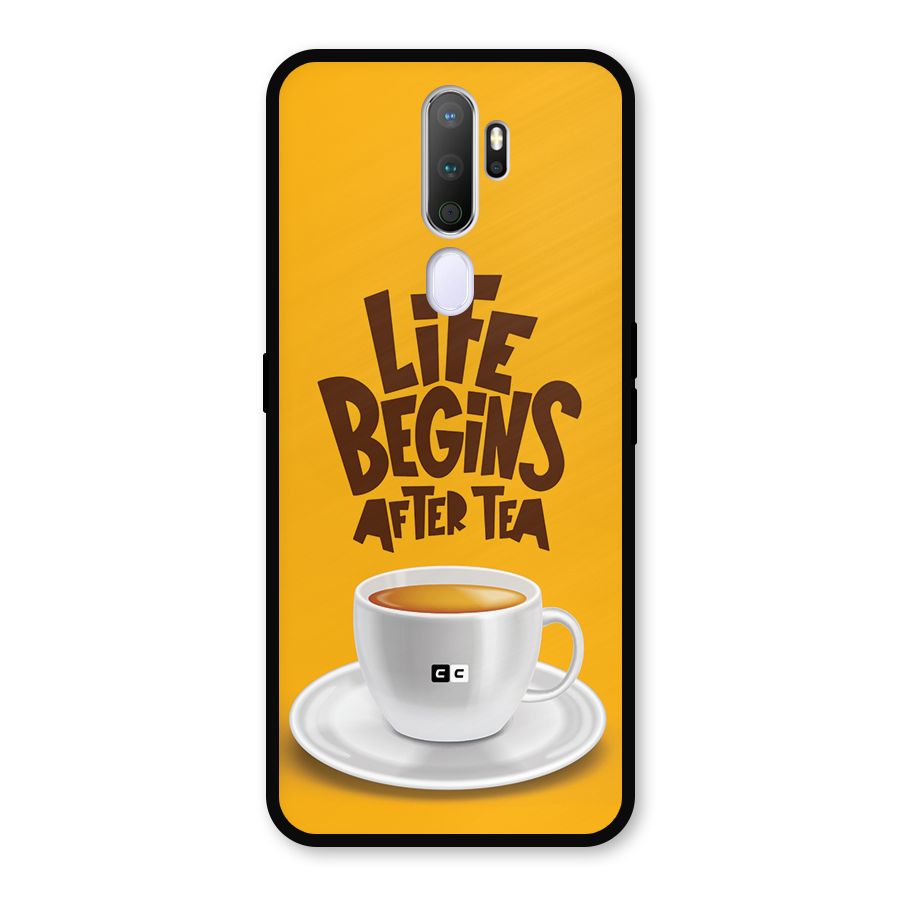 Begins After Tea Metal Back Case for Oppo A5 (2020)