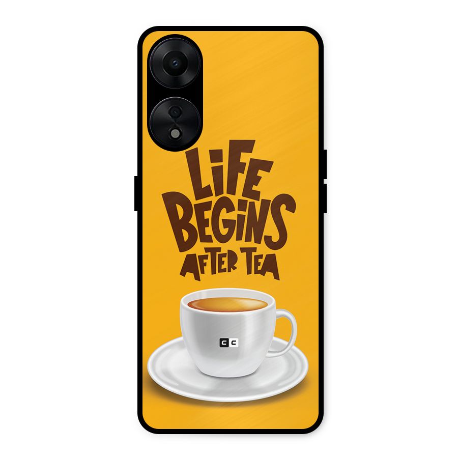 Begins After Tea Metal Back Case for Oppo A78 5G