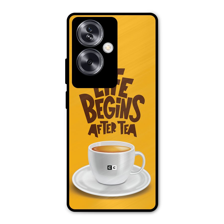 Begins After Tea Metal Back Case for Oppo A79 5G