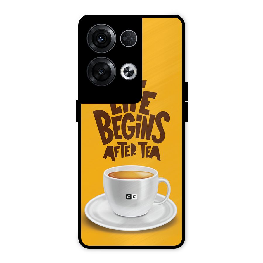 Begins After Tea Metal Back Case for Oppo Reno8 Pro 5G