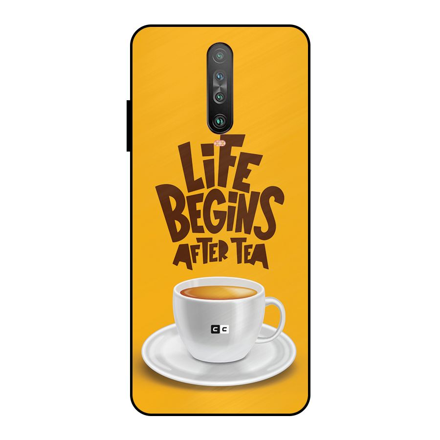 Begins After Tea Metal Back Case for Poco X2