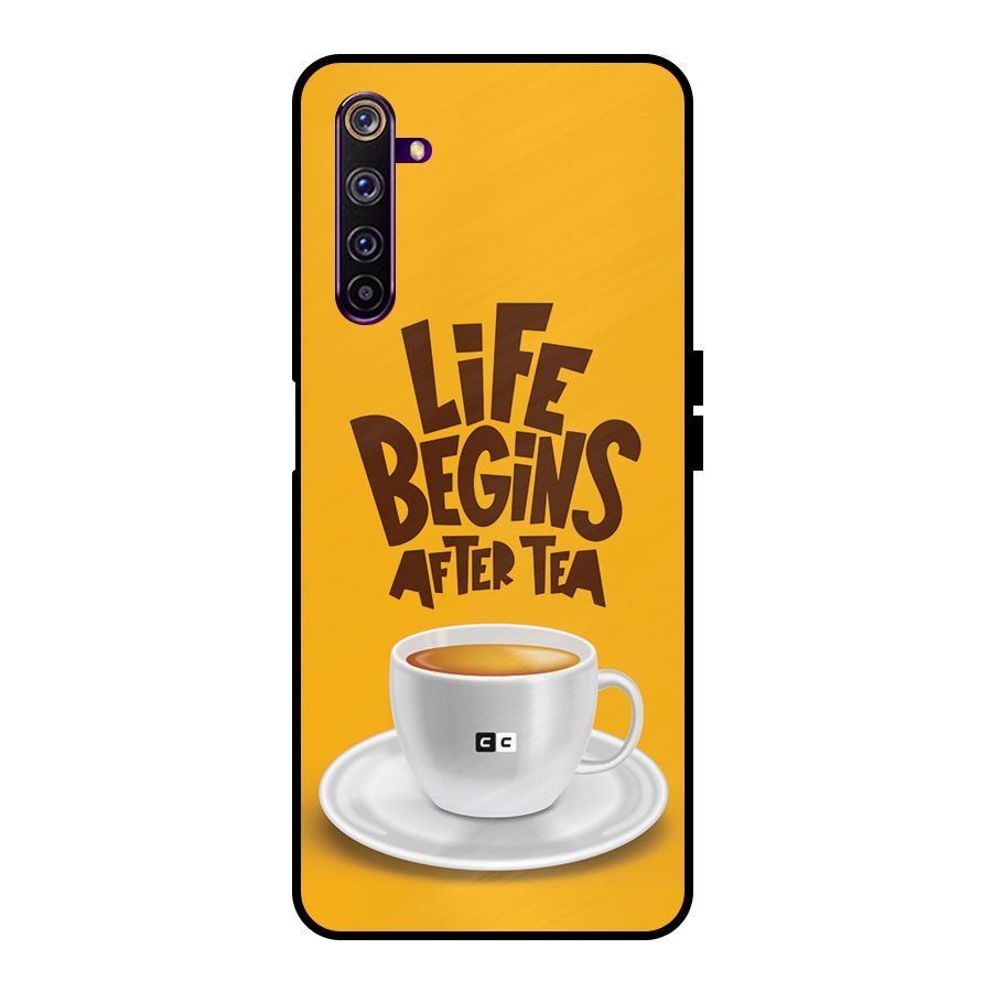 Begins After Tea Metal Back Case for Realme 6 Pro