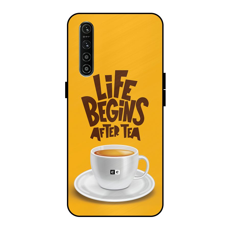 Begins After Tea Metal Back Case for Realme XT
