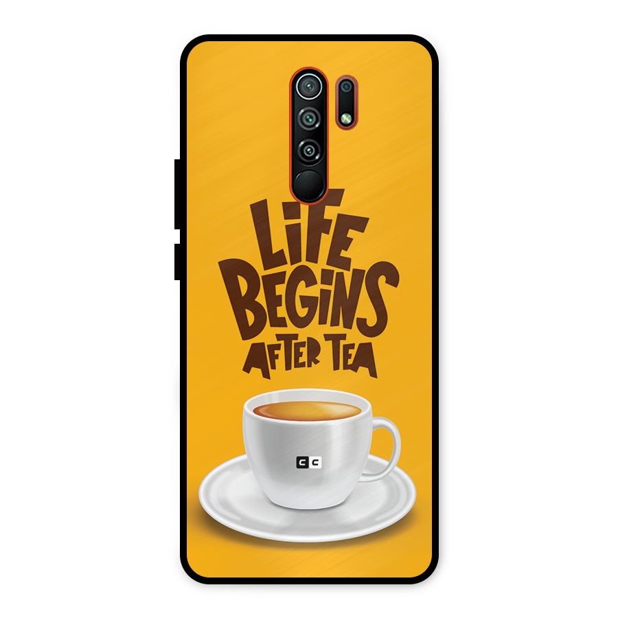 Begins After Tea Metal Back Case for Redmi 9 Prime