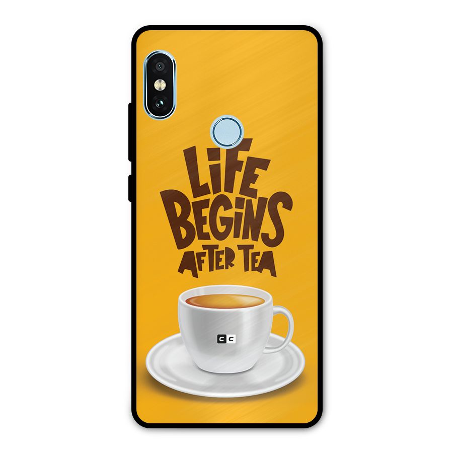 Begins After Tea Metal Back Case for Redmi Note 5 Pro