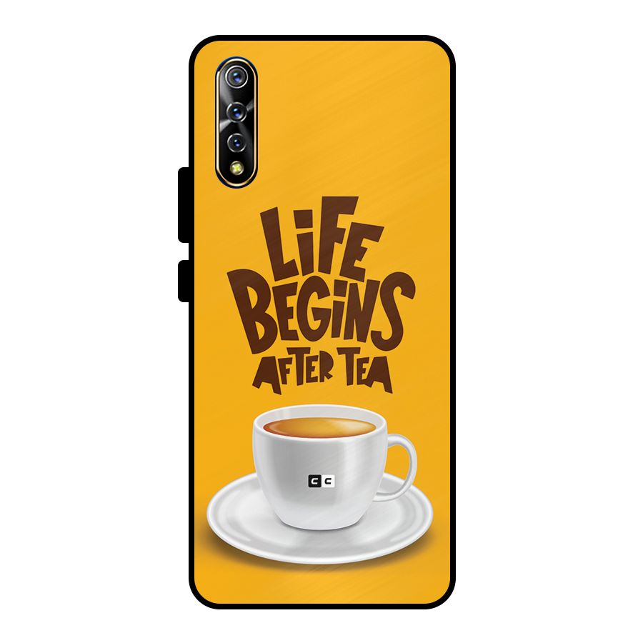 Begins After Tea Metal Back Case for Vivo S1