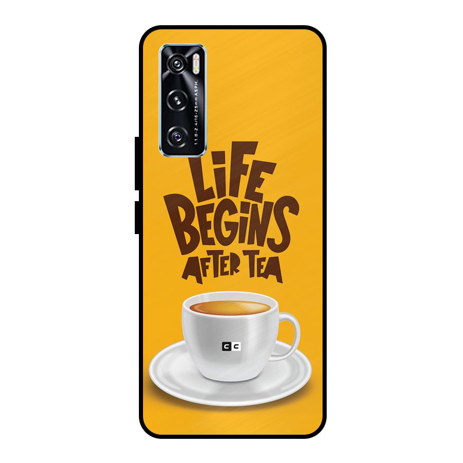 Begins After Tea Metal Back Case for Vivo V20 SE