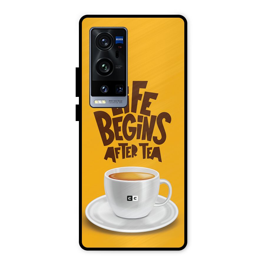 Begins After Tea Metal Back Case for Vivo X60 Pro Plus