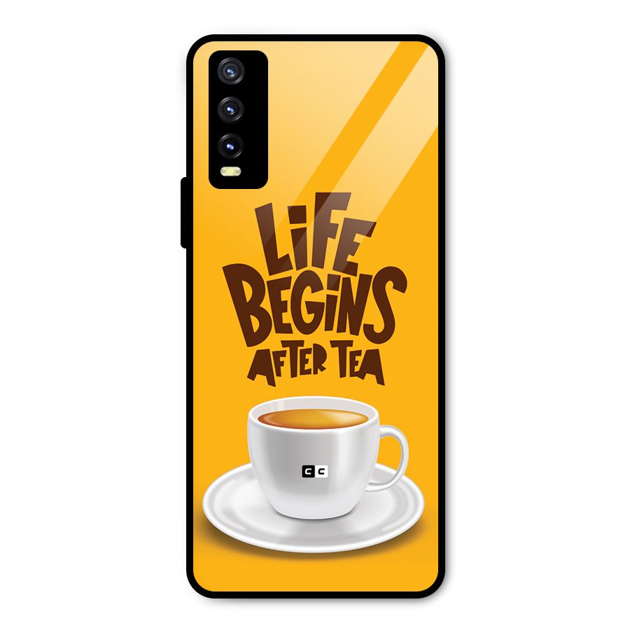 Begins After Tea Metal Back Case for Vivo Y20