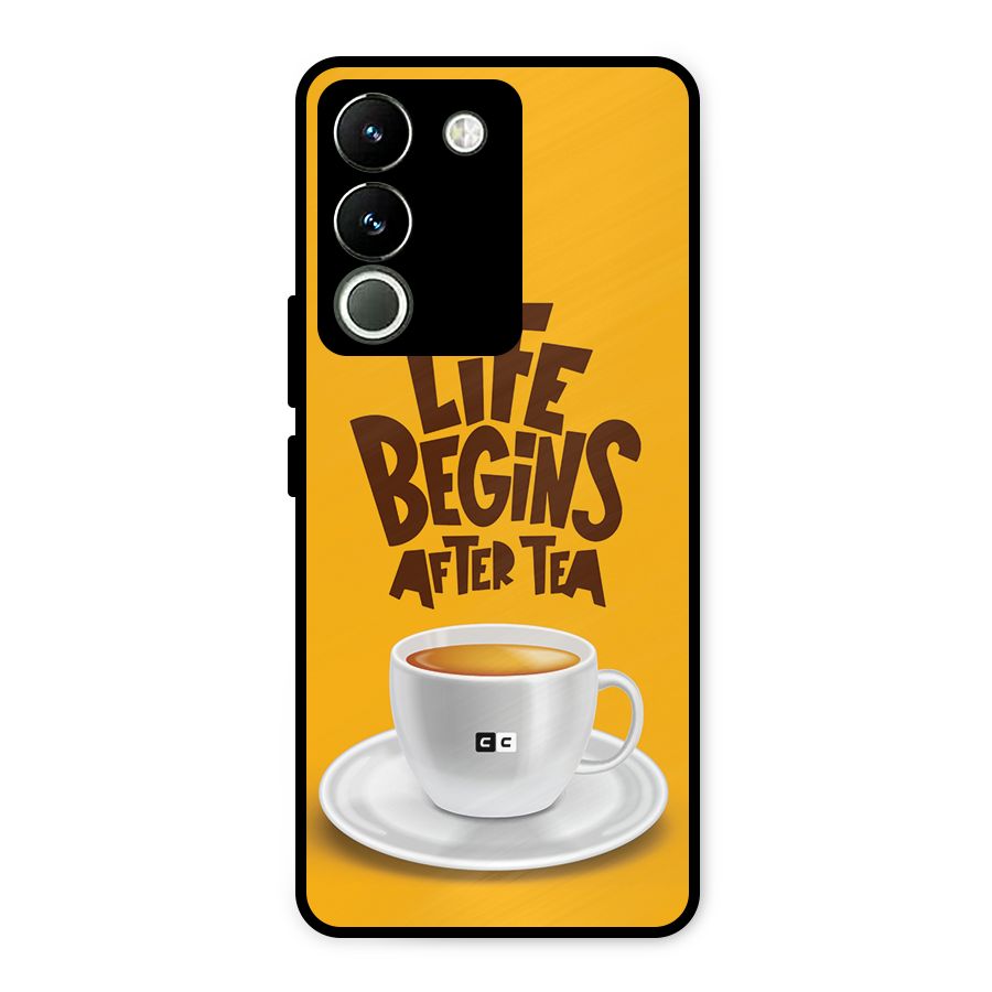 Begins After Tea Metal Back Case for Vivo Y200