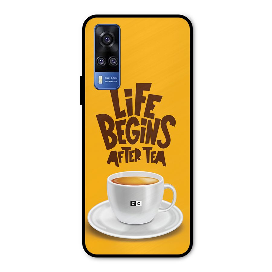 Begins After Tea Metal Back Case for Vivo Y51A