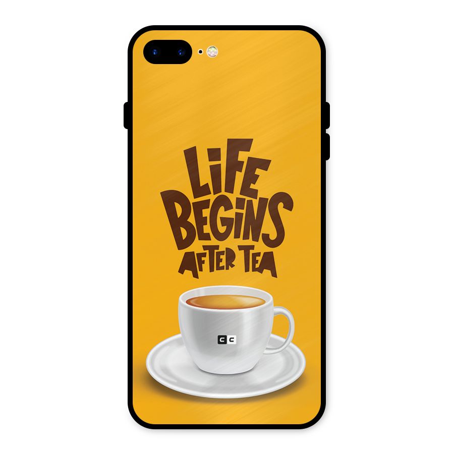 Begins After Tea Metal Back Case for iPhone 7 Plus