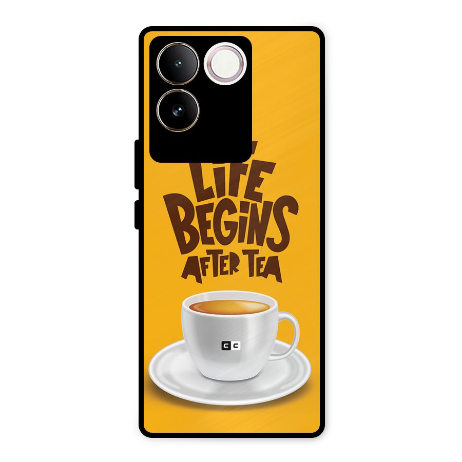 Begins After Tea Metal Back Case for iQOO Z7 Pro