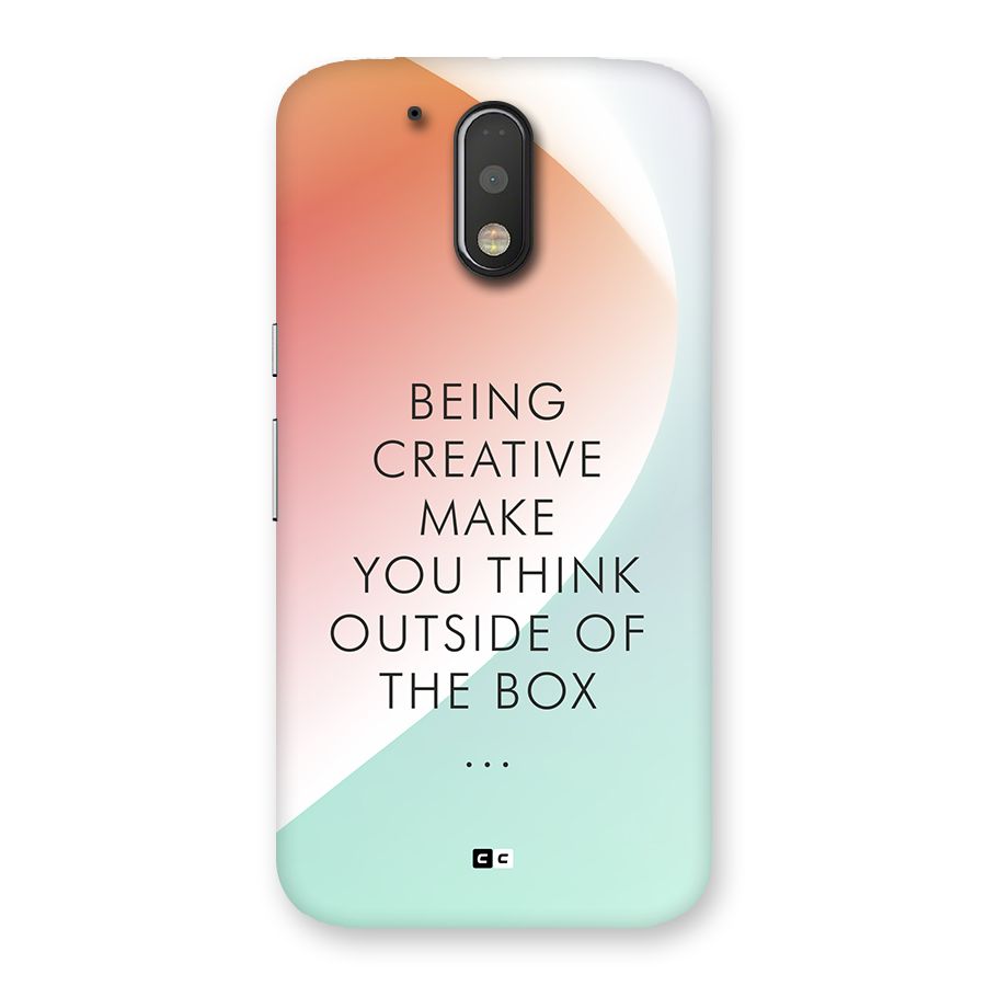 Being Creative Back Case for Moto G4