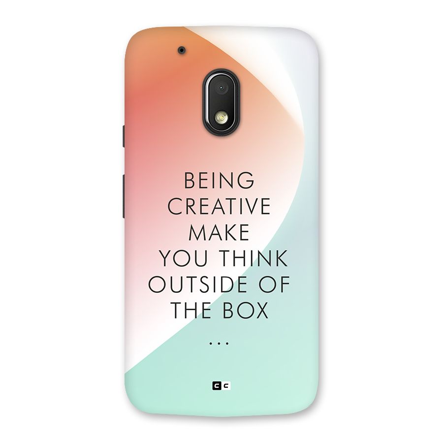 Being Creative Back Case for Moto G4 Play
