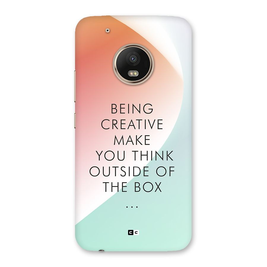 Being Creative Back Case for Moto G5 Plus