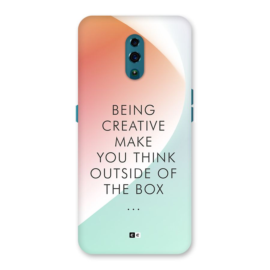 Being Creative Back Case for Oppo Reno