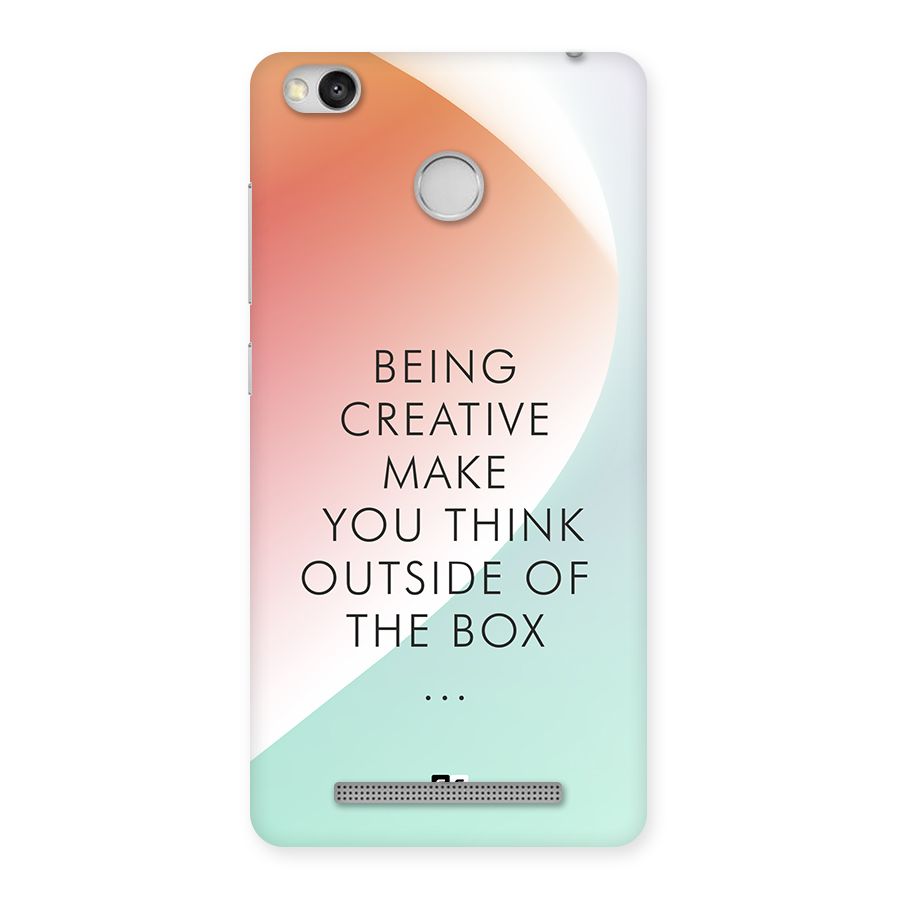 Being Creative Back Case for Redmi 3S Prime