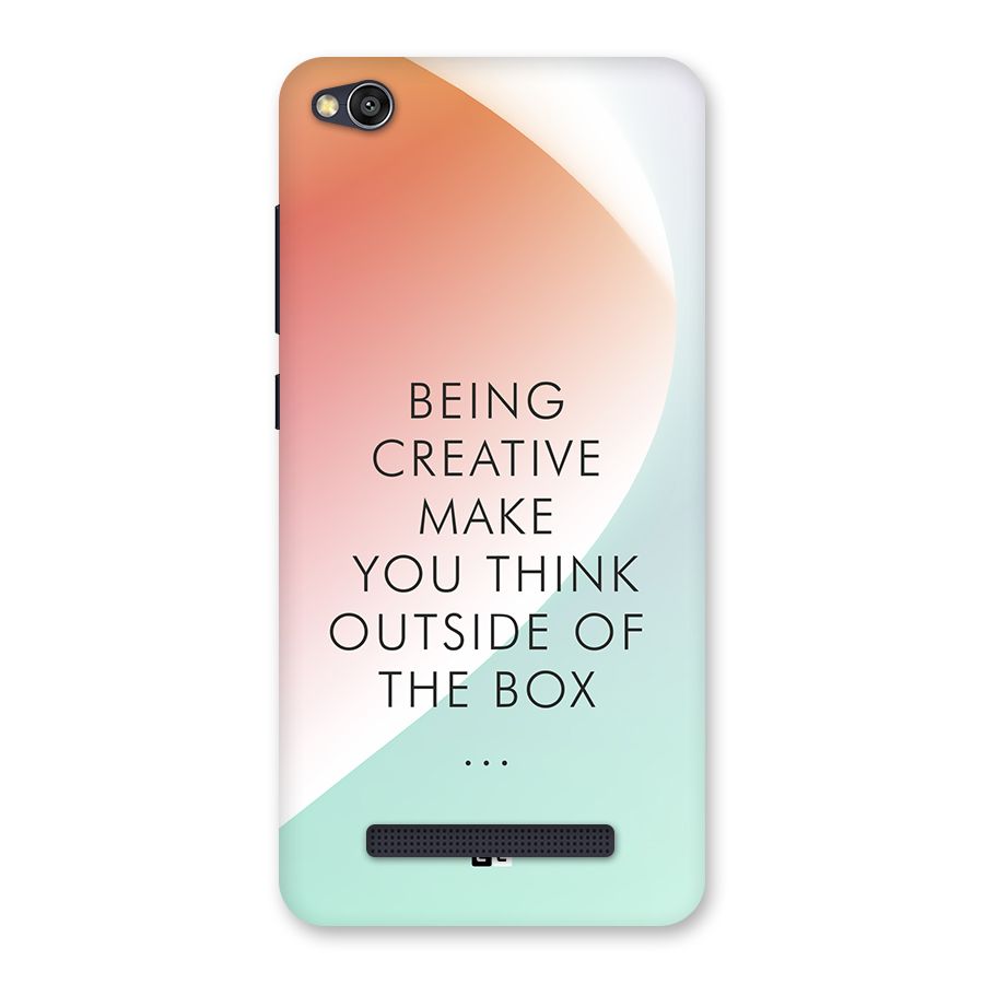 Being Creative Back Case for Redmi 4A