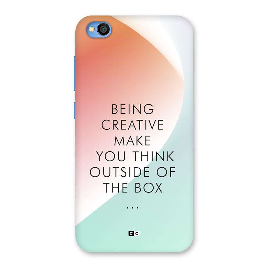 Being Creative Back Case for Redmi Go