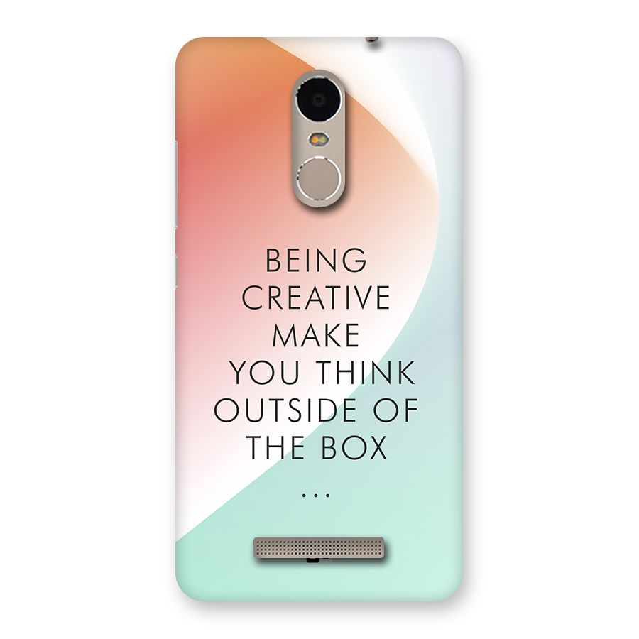 Being Creative Back Case for Redmi Note 3