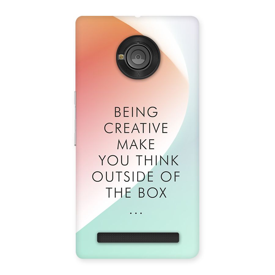 Being Creative Back Case for Yuphoria