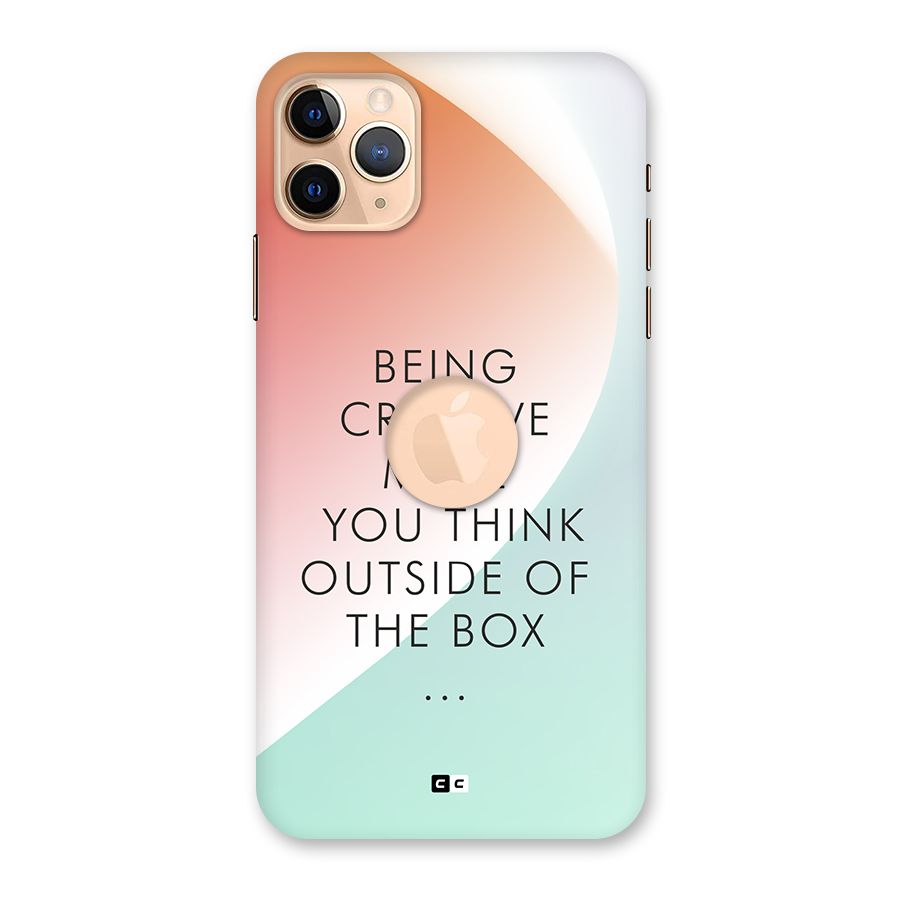 Being Creative Back Case for iPhone 11 Pro Max Logo Cut