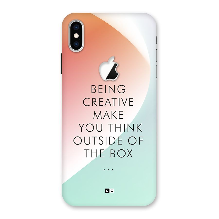 Being Creative Back Case for iPhone XS Max Apple Cut
