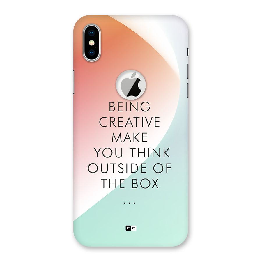 Being Creative Back Case for iPhone X Logo Cut