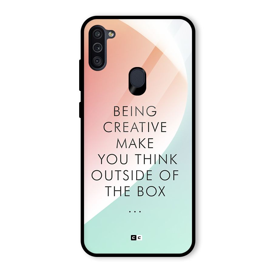 Being Creative Glass Back Case for Galaxy M11