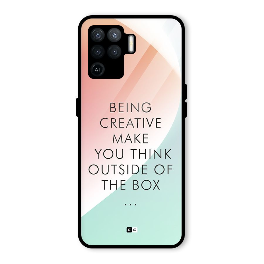 Being Creative Glass Back Case for Oppo F19 Pro
