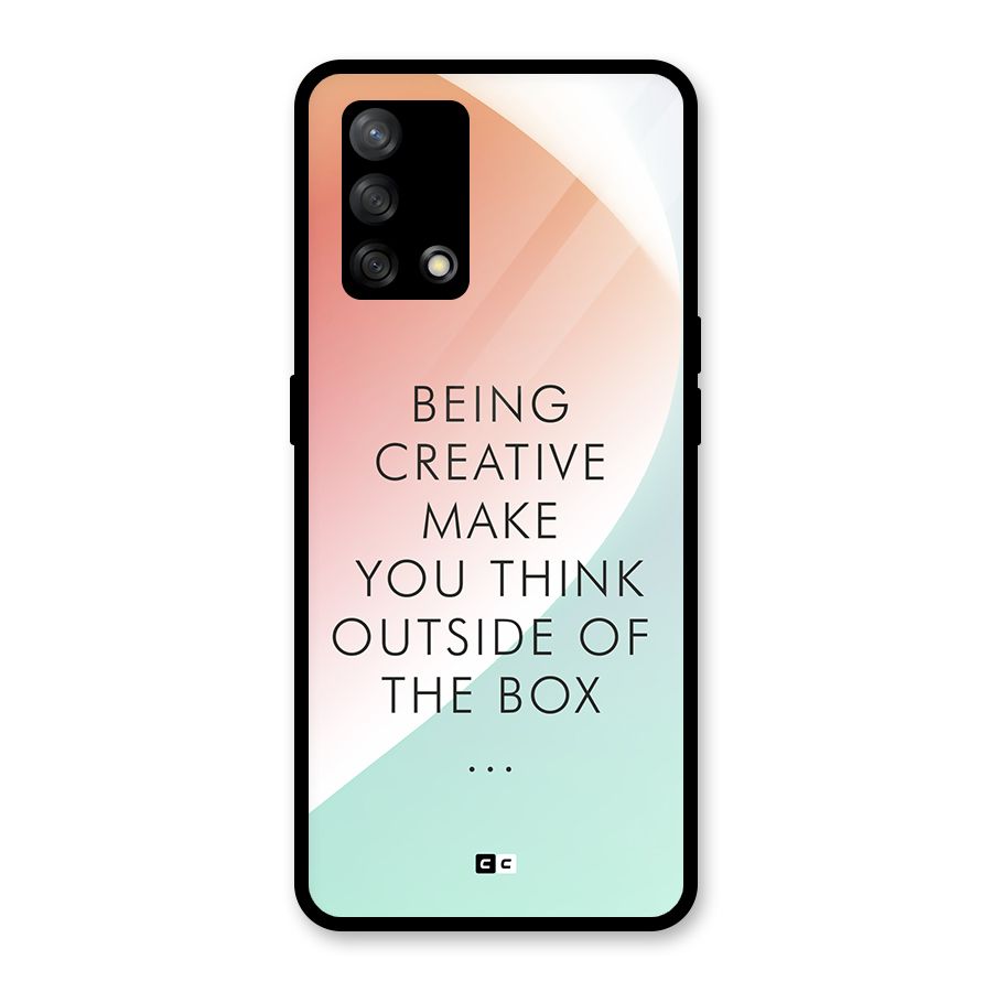 Being Creative Glass Back Case for Oppo F19s