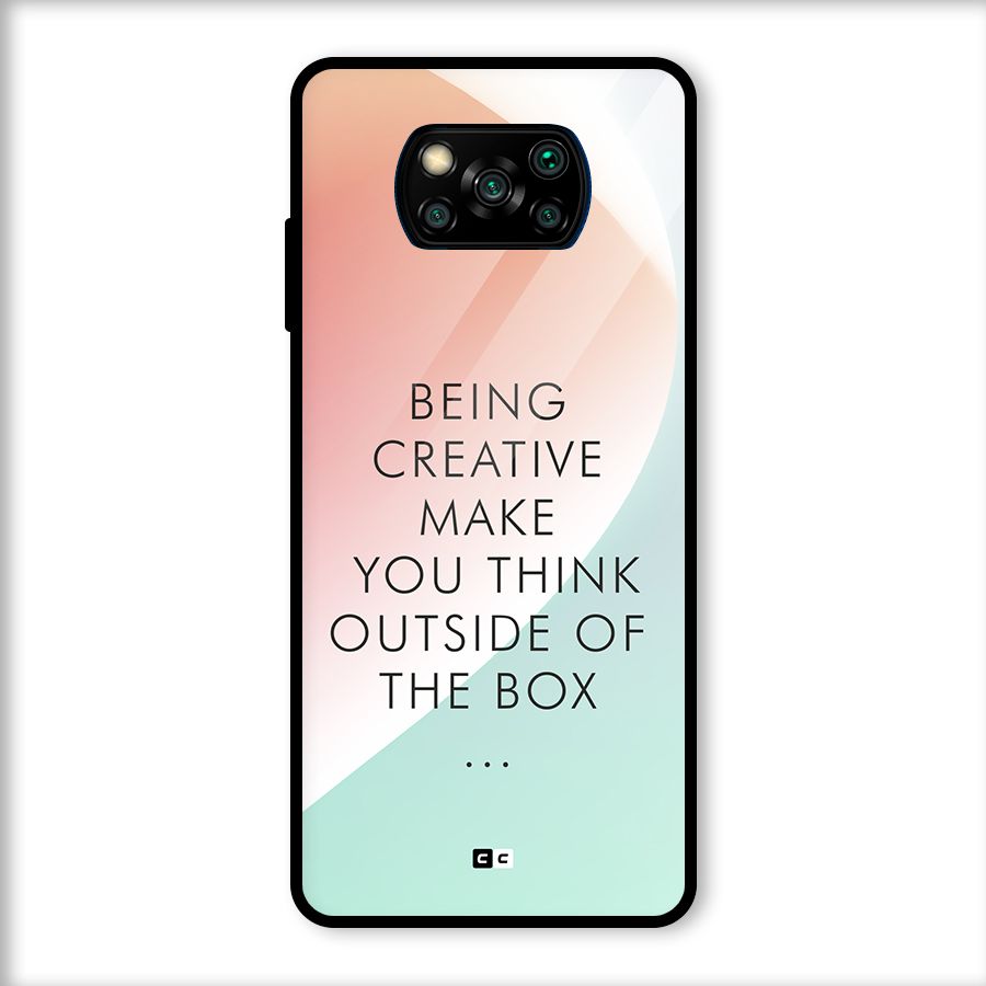 Being Creative Glass Back Case for Poco X3