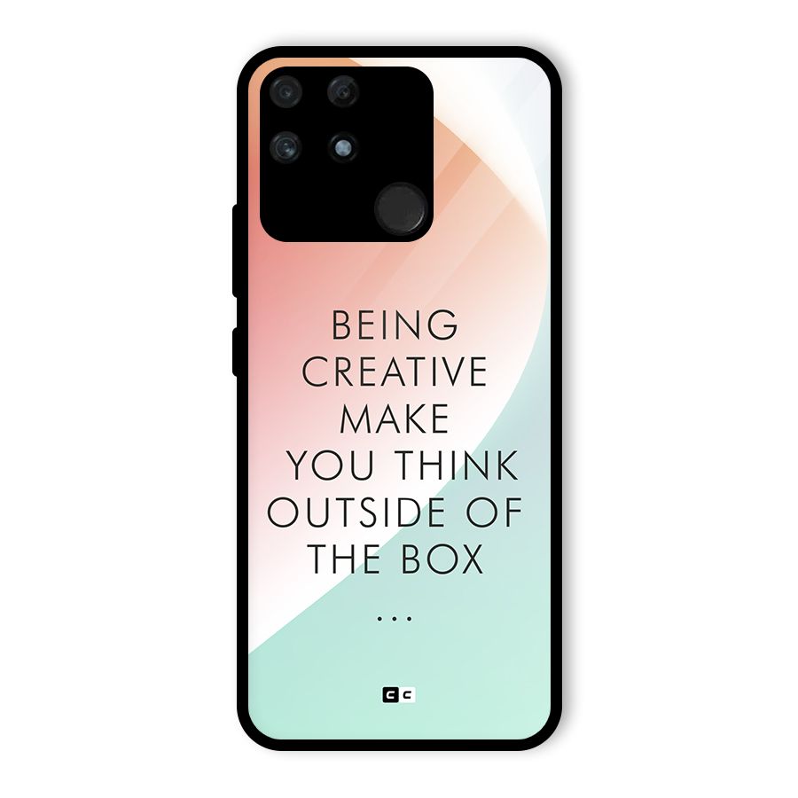 Being Creative Glass Back Case for Realme Narzo 50A