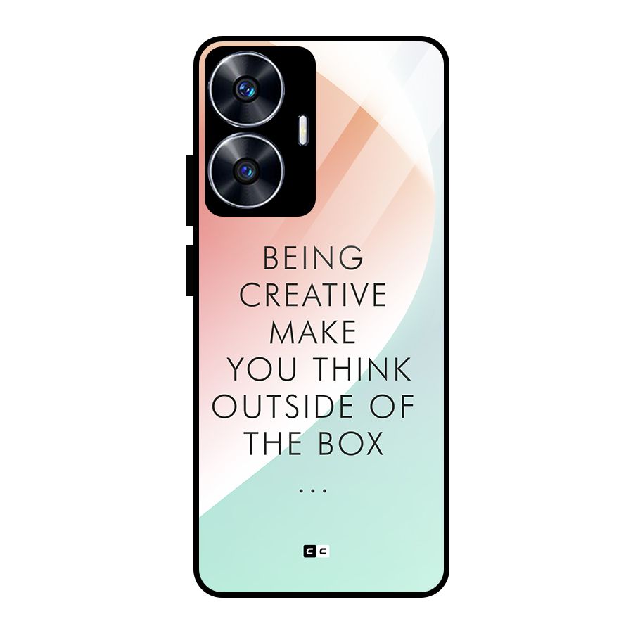 Being Creative Glass Back Case for Realme Narzo N55