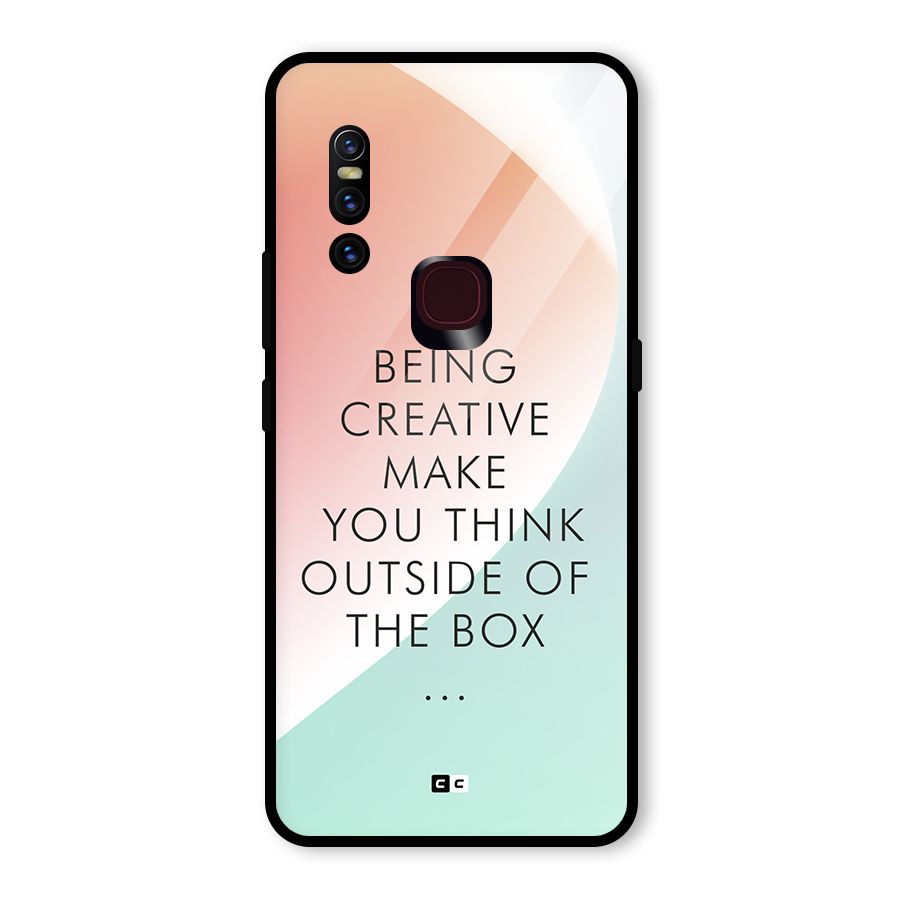 Being Creative Glass Back Case for Vivo V15