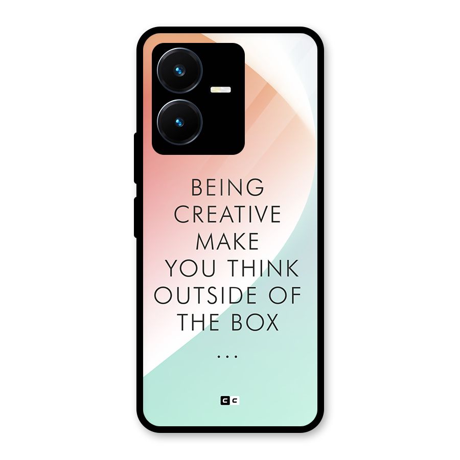 Being Creative Glass Back Case for Vivo Y22s