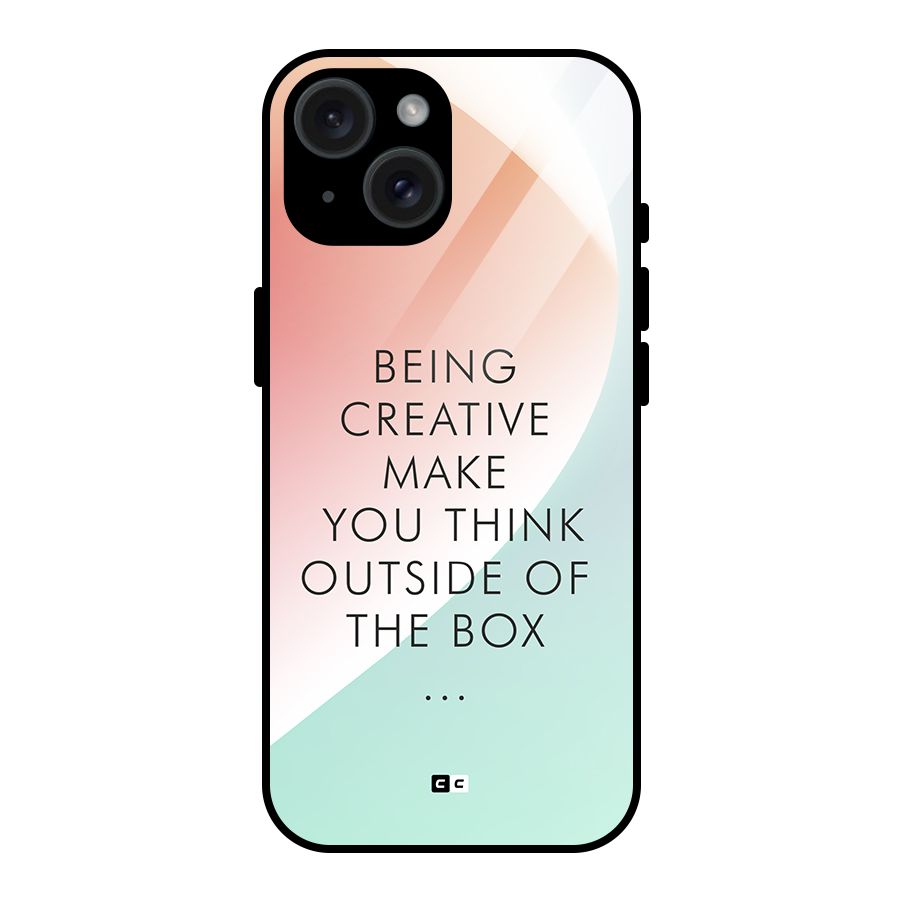 Being Creative Glass Back Case for iPhone 15