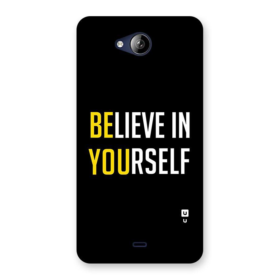 Believe In Yourself Black Back Case for Canvas Play Q355