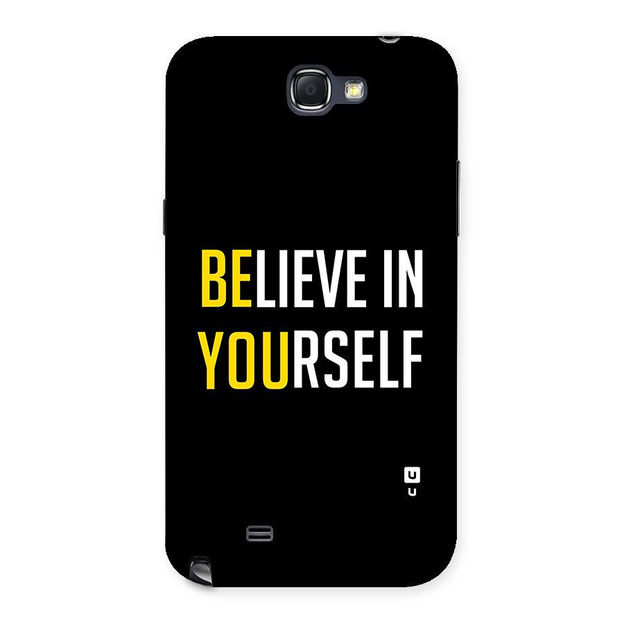 Believe In Yourself Black Back Case for Galaxy Note 2