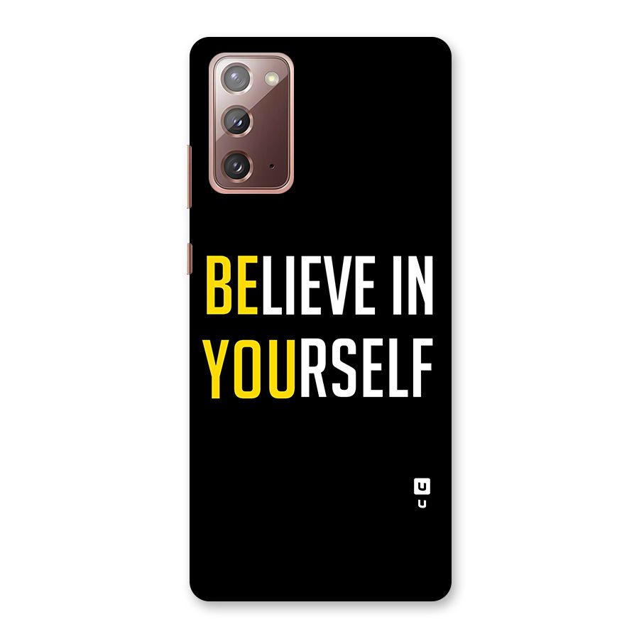 Believe In Yourself Black Back Case for Galaxy Note 20