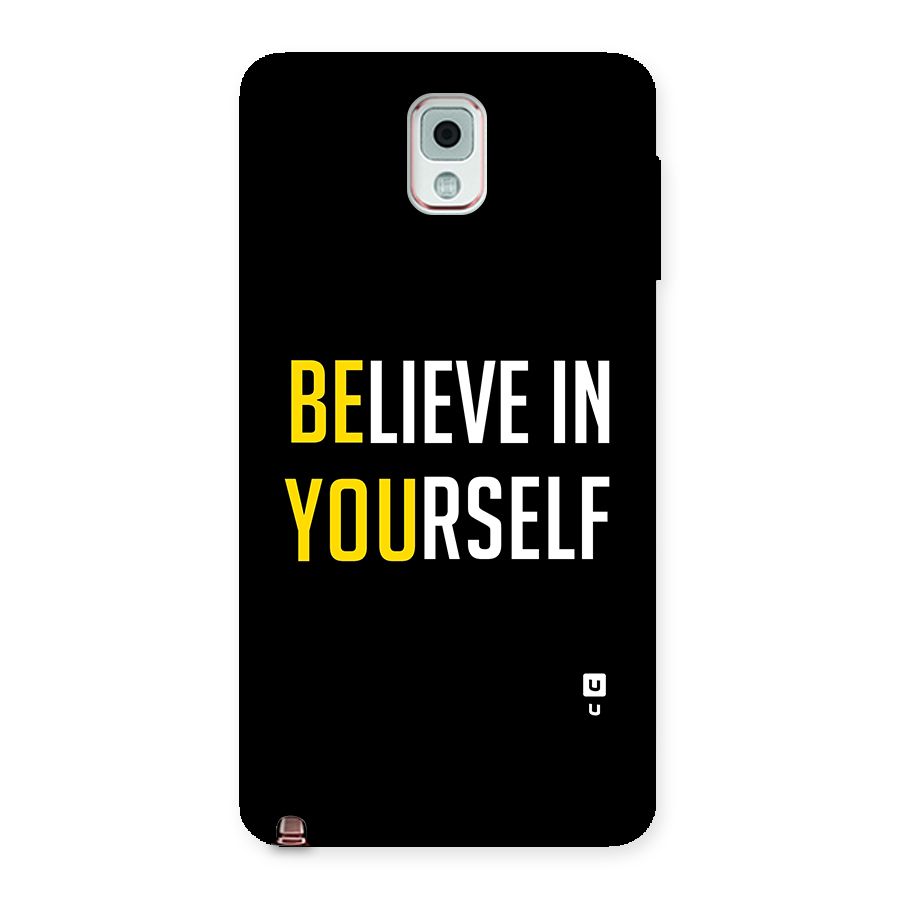 Believe In Yourself Black Back Case for Galaxy Note 3